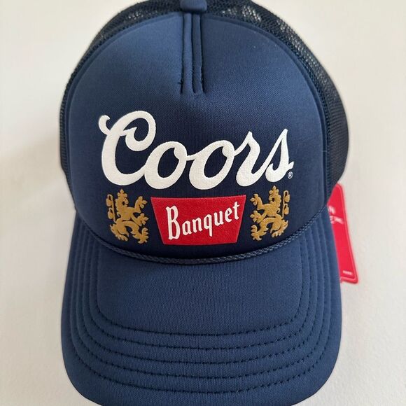 Coors Banquet Miller American Needle Navy Valin Mesh Trucker Hat Adjustable Cap - Picture 1 of 4